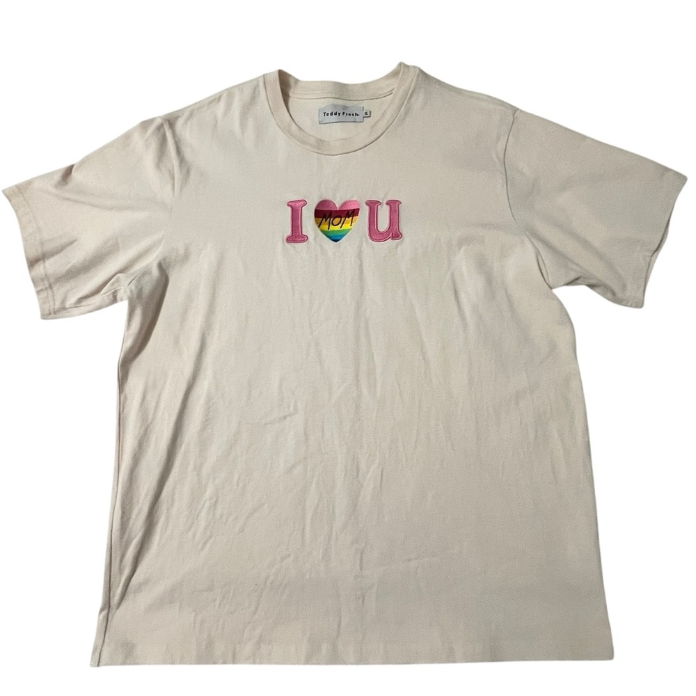 Teddy Fresh I Love You Rainbow Graphic Tee Unisex Men’s XL Streetwear Casual